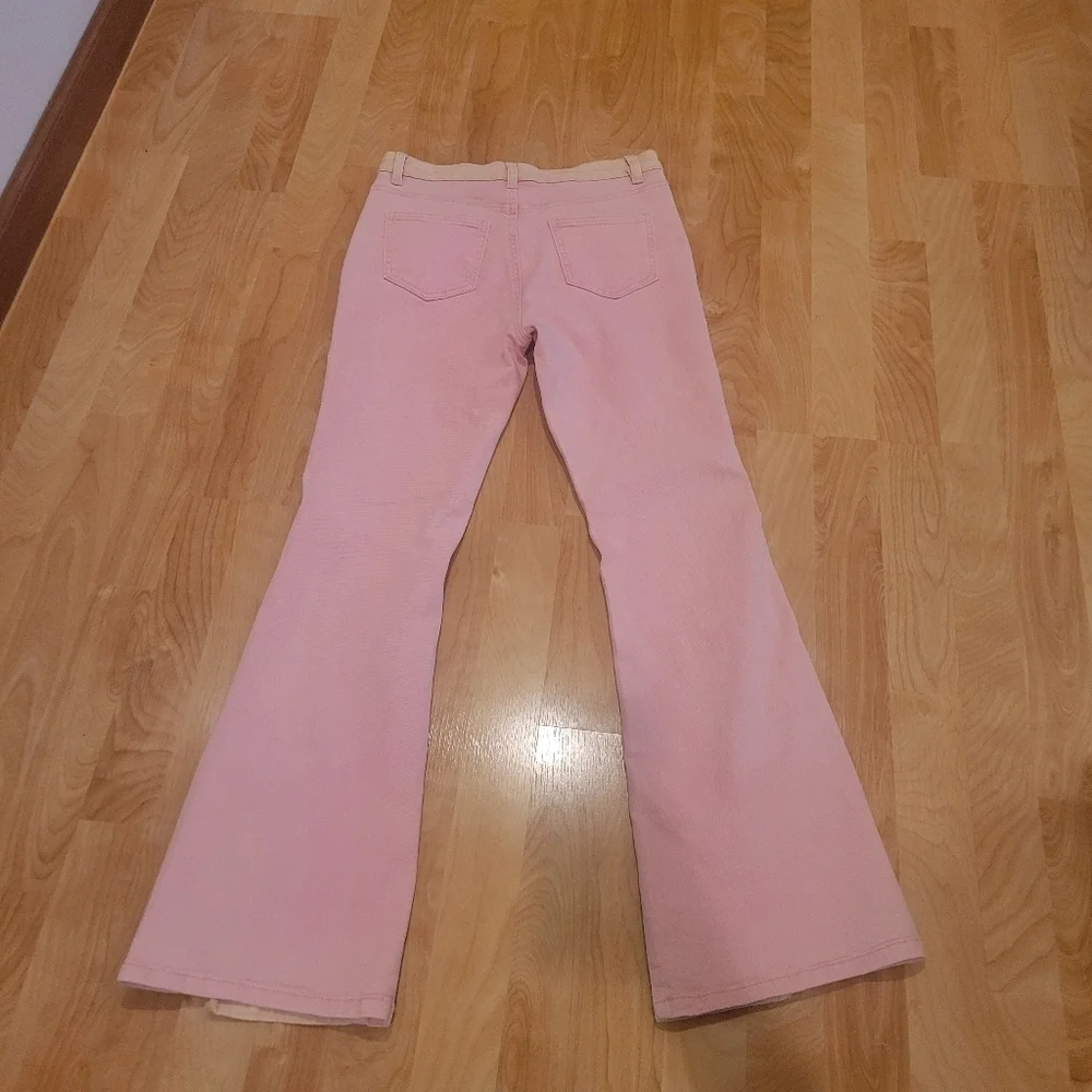 POL Add Some Flare Jean Pink Size Small
